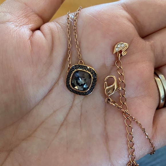 SOLD-Swarovski 18k Rose Gold-plated Black Crystal - Picture 5 of 5